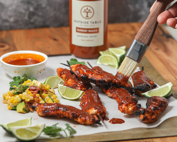 BBQ Chicken Skewers – Outside Table