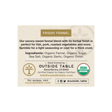 Outside Table Friday Fennel back panel