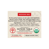 Outside Table Weekend BBQ Back Panel