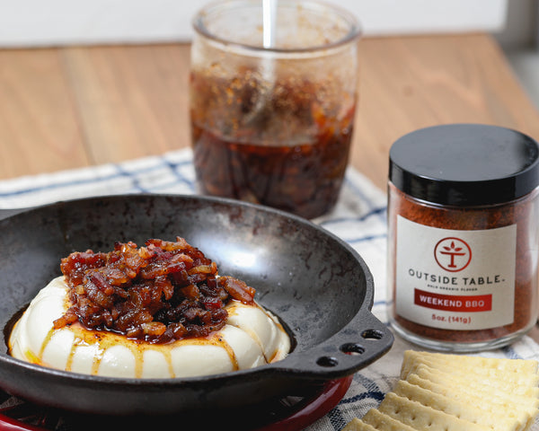 Smoked Cream Cheese with BBQ Bacon Jam