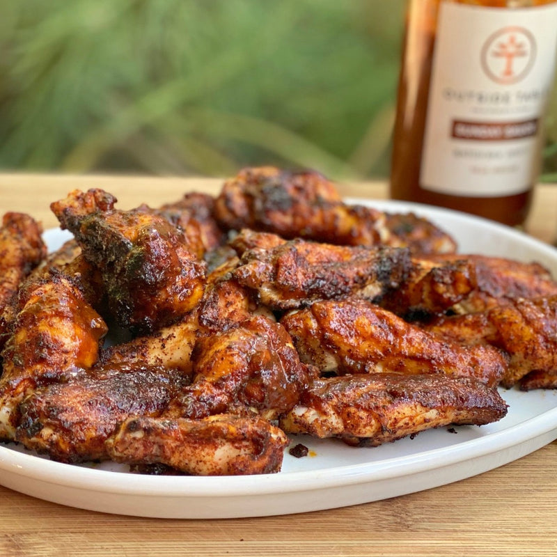 WBBQ wings finished with Sunday Sauce
